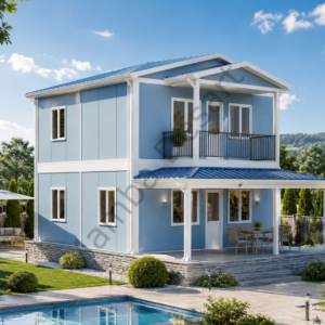dubleks iki katli 120 m2 prefabrik ev fiyatlari ve modelleri